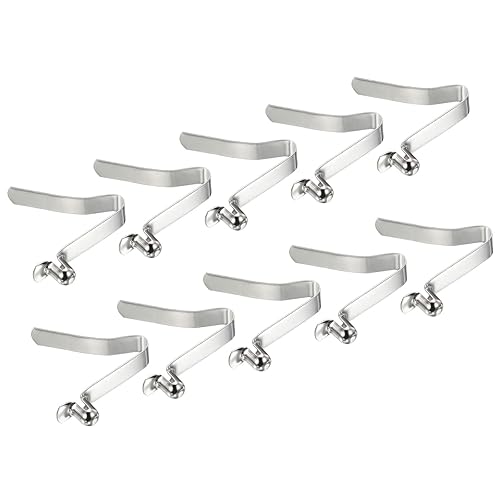 8x6mm Fermi per Pagaie da Kayak, Confezione da 10 Clip per Asta Tendalino in Acciaio a Forma di V con Pulsante a Molla per Bloccato Tubi Asta per Campeggio Tendalino - Ysert