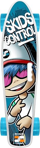 Skateboard 22 x 6 con manico Skids Control, JS100310, WHITE, 22 POLLICI - Ysert