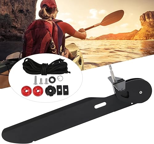 Timone per Kayak, Timone per Canoa Lega di Alluminio Kit Attrezzatura per Il Controllo della Direzione del Piede del Timone della Barca da Pesca per Kayak - Ysert