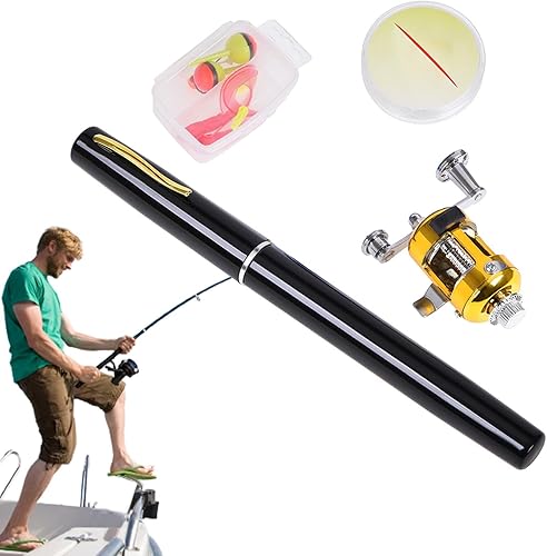 Canna Da Pesca Con Penna Tascabile - Penna Da Pesca Tascabile, Canne Da Pesca Con Penna Portatile | Canna Da Pesca Tascabile Combinata Con Canna E Mulinello, Penna Per Canna Da Pesca Da Viaggio, Canna - Ysert
