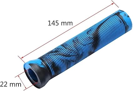Manopole per manubrio miste in gomma morbida PU senza flangia, per monopattini, moto, MTB, BMX, ecc., con estremità a tappo, lunghezza 150 mm con diametro interno di 22 mm, per barre - Ysert
