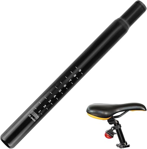 Reggisella per bicicletta, 27,2 x 300 mm, per mountain bike, per bici da corsa, bici da città, colore nero - Ysert