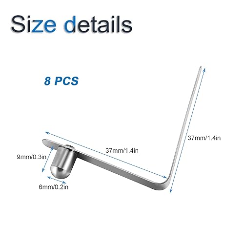 Clip a molla per palo della tenda, 6 mm, clip a molla per kayak, 8 pezzi, in acciaio inossidabile, clip a molla per tenda da campeggio, kayak, pagaia - Ysert