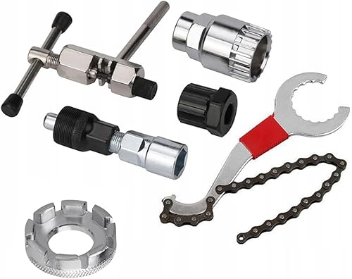 Kit Di Attrezzi Per La Riparazione Di Bici,Kit Di Attrezzi Per Biciclette,6Pcs Kit Attrezzi Bici Per La Riparazione,Set Di Attrezzi Per Bicicletta,Estrattore Pedivella Bici,Smagliacatena Bici Attrezzo - Ysert