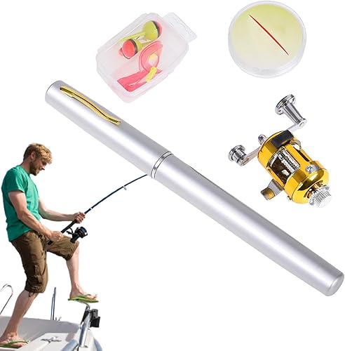 Canna Da Pesca Con Penna Tascabile - Penna Da Pesca Tascabile, Canne Da Pesca Con Penna Portatile | Canna Da Pesca Tascabile Combinata Con Canna E Mulinello, Penna Per Canna Da Pesca Da Viaggio, Canna - Ysert