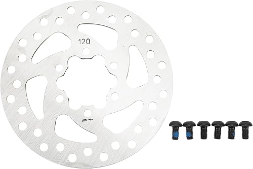 Freno a Disco per Scooter Elettrico Rotore del Freno a Disco per Scooter a 6 Fori in Acciaio Inossidabile da 120mm con 6 Viti, Pastiglia Rotore Disco Freno per Pneumatico Scooter Elettrico - Ysert