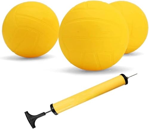 Roundnet - Palline da gioco sostituibili da competizione, confezione da 3 pezzi, con pompa - Ysert