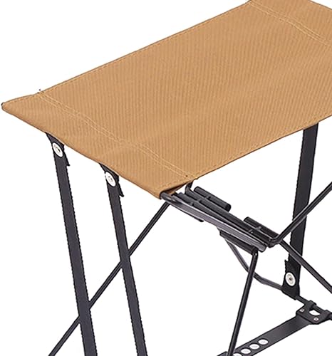 Sgabello da Campeggio Sgabello Pieghevole Portatile sotto poggiapiedi da scrivania Sedia da Sella compatta Poggiapiedi Pieghevole per Barbecue, Cachi - Ysert