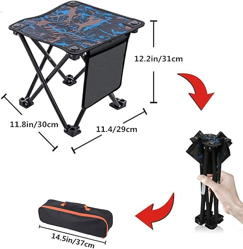 Sgabello Campeggio, Xndryan Portatile Sgabello Pieghevole Leggero Piccola Sedia Da Pesca Sgabelli Da Campeggio per Campeggio, Picnic, Pesca, Viaggi e Trekking - Ysert
