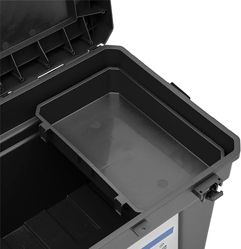 SHAKESPEARE Fully Loaded Seatbox, con Cinghia e 1, Vassoio Extra, cusion, Tracolla Imbottita e Scatola per Attrezzi Uomo, Nero - Ysert