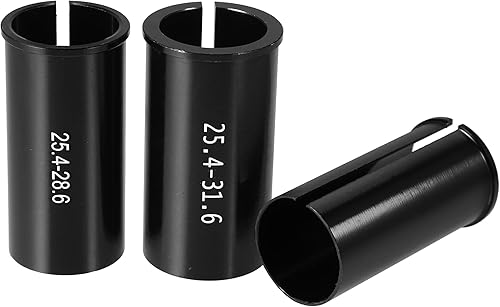 X AUTOHAUX 3 pezzi da 25,4 mm a 27,2 mm, 25,4 mm a 28,6 mm, 25,4 mm a 31,6 mm, adattatore per tubo reggisella in lega di alluminio, nero - Ysert