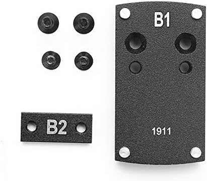 Nero Micro Reflex Red DOT Sight Mount Base Piastra Adattatore per Colt 1911 Sightmark HK USP Springfield XD Caccia - Ysert