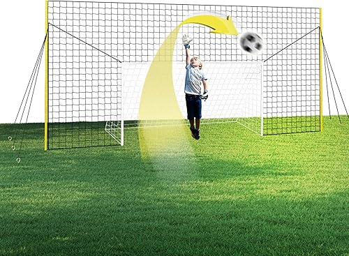 Porta da calcio con rete e rebounder - Attrezzatura da allenamento per giardino, tutto-in-uno - Ysert