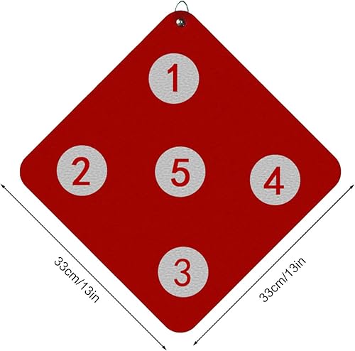 Fencing Target Practice, Wall-Mounted Fencing Target, 12.99x12.99in Skill Improvement Tool, Home Training Aid, Five Bulls-Eye Design, Ideal for Child and Adult Fencers - Ysert