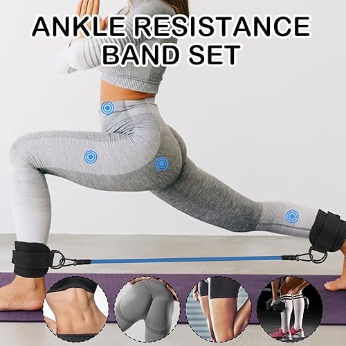 Fasce di Resistenza alla Caviglia con Polsini, Attrezzatura per Allenamento Glutei, Attrezzatura per Esercizi per Gambe e Glutei, Ankle Straps Gym per Uomo & Donna - Ysert
