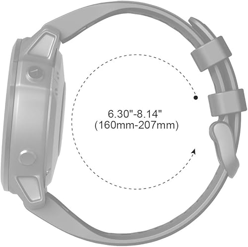 NotoCity Cinturino per Garmin Fenix 6s/Fenix 6s PRO/Fenix 5s/Fenix 5s Plus, 20mm Cinturino di Ricambio in Silicone, Braccialetto Quick-Fit(Nero) - Ysert