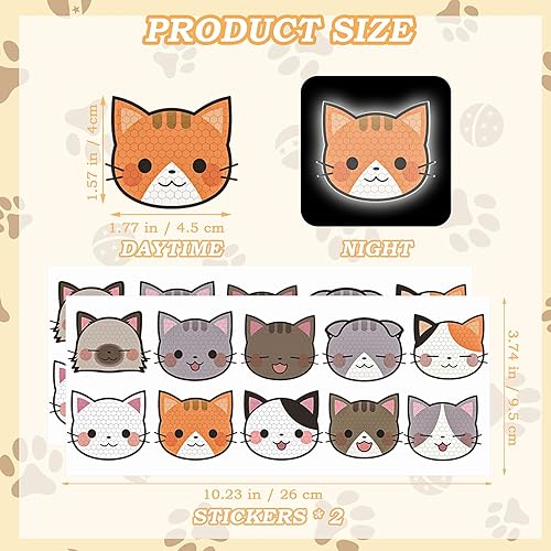 20 Pezzi Adesivi Riflettenti ad Alta visibilità Adesivi Adesivi di Avvertimento Riflettente Adesivo Impermeabile Sicurezza Casco Adesivi riflettore per Bici Riflettente Decalcomanie Ciclismo e Caschi - Ysert