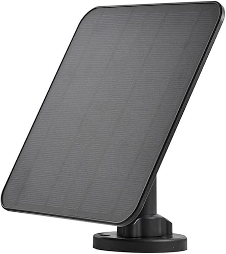 Pannello solare ad anello per campanelli, pannello solare da 5 W per telecamera di sicurezza, pannello solare per fotocamera con batteria ricaricabile esterna, supporto di sicurezza - Ysert