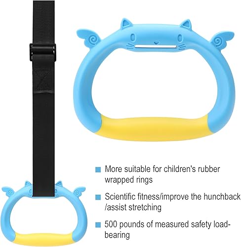 Set di anelli da ginnastica per bambini, per la casa, per bambini, anelli da ginnastica, anelli da ginnastica, anelli da ginnastica, anelli da allenamento, cinghie regolabili, anelli da allenamento - Ysert