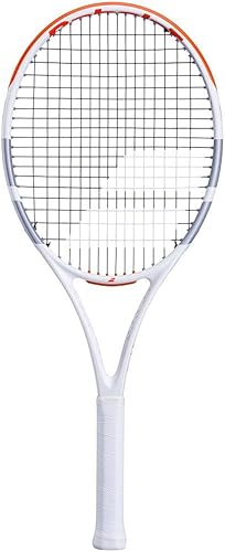 Babolat Evo Strike Unbesbeitet 290g Racchetta da Tennis Bianco - Rosso Impugnatura - Ysert