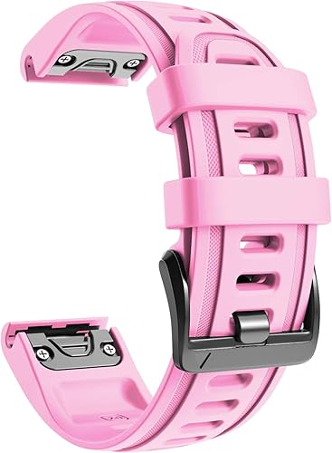 NotoCity Cinturino per Garmin Fenix 6s/Fenix 6s PRO/Fenix 5s/Fenix 5s Plus, 20mm Cinturino di Ricambio in Silicone, Braccialetto Quick-Fit(Nero) - Ysert