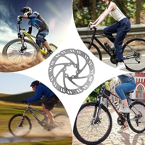 ANBOO Dischi Freno Bicicletta, 2 Pezzi Freno a Disco 160mm, Disco Freno per Freni a 6 fori, Acciaio Inossidabile, con 12 Bulloni - Ysert