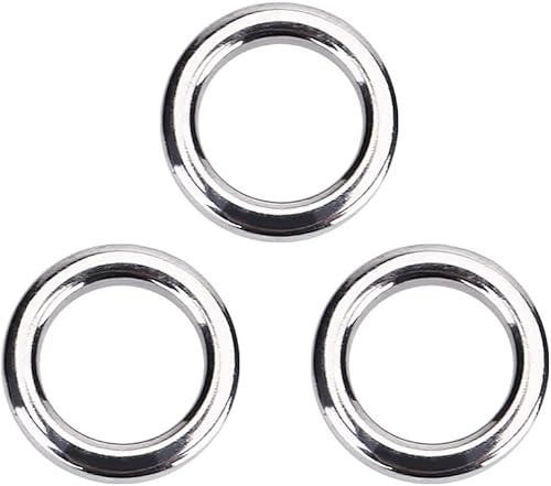 Anelli Split da Pesca Anelli in Acciaio Inox Heavy Duty Esche da Pesca Anello Catena Connettore per Pesca All'Aperto - 50 Pezzi - Ysert