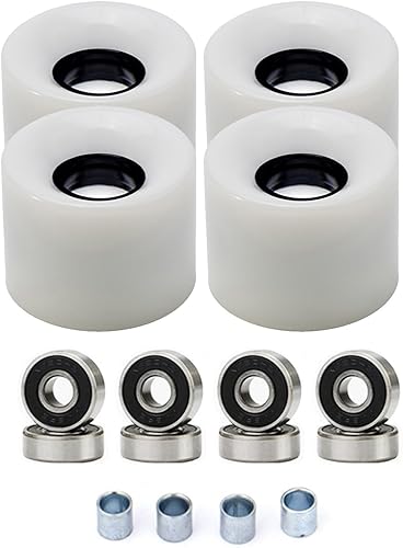 Ruote per skateboard e longboard, 4 pezzi, 78A, per skateboard e longboard ABEC-9, distanziali con cuscinetti ABEC-9, set per skateboard (arancione) - Ysert