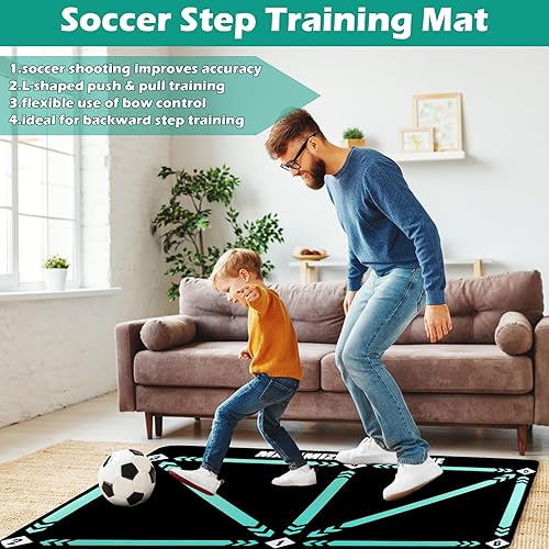 Tappetino da Calcio Antiscivolo,60x90cm Allenamento per Calcetto Antiscivolo, Tappetino da Calcio per Dribbling,Regali per Gli Amanti del Calcio - Ysert