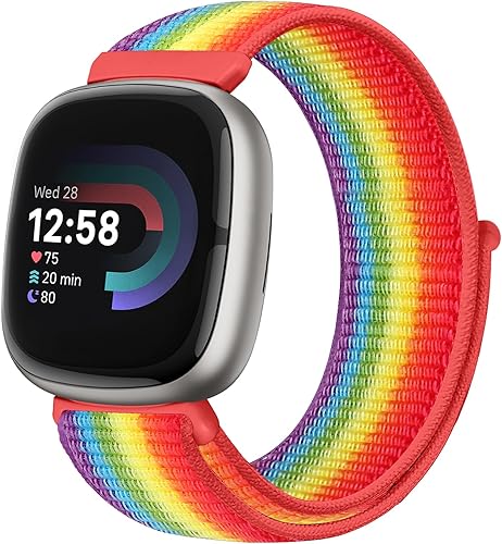 Runostrich Cinturino di ricambio in nylon compatibile con Fitbit Sense/Fitbit Versa 3, morbido, traspirante, regolabile, per uomo e donna - Ysert