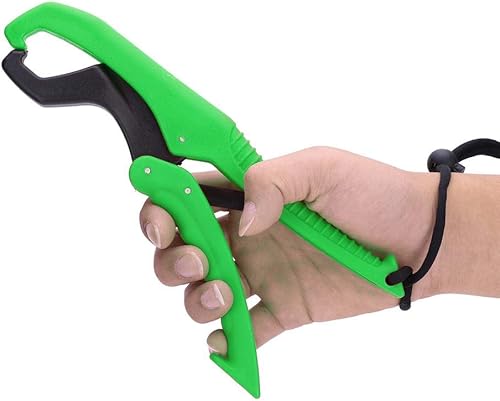 Pinza Galleggiante in Plastica di Zinco di Pesce con Impugnatura Galleggiante in Plastica ABS con Striscia da Polso per la Cattura di Pesci Senza Danni Ausiliari(Large-Verde) - Ysert