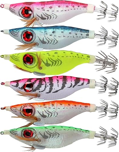 Esche da Pesca Gambero Luminoso Esca Calamaro Jig per la Pesca da Alba di Notte - Ysert