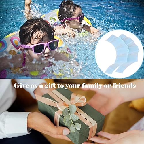 LIMEOW 6 Paio Guanti da Allenamento per il Nuoto, Silicone Nuoto Fettucciato, Pinne per le Mani, Guanti Acquatici, Dita da Allenamento, Pinne da Nuoto Subacquee, per Bambini Donna Uomo (S/M/L, Blu) - Ysert