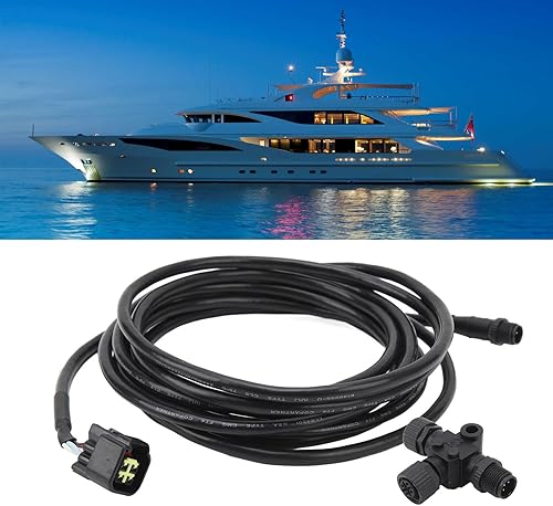 Aqxreight Cavi NMEA 2000, Cavi NMEA 2000 da 4,5 M Prestazioni Stabili IP67 Resistente All'acqua Resistente All'usura Sostituzione Ad Alta tenacità per Interfaccia Motore - Ysert