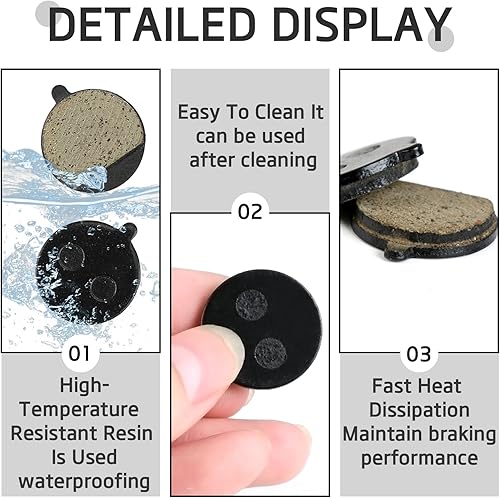 Pastiglie Monopattino Elettrico, Pastiglie Freno a Disco Semi-Metalliche per Monopattino Elettrico Bicicletta Brake Lining Pad Accessori Ciclismo Compatibili con KUGOO M4/M4 PRO e Altri Modelli - Ysert