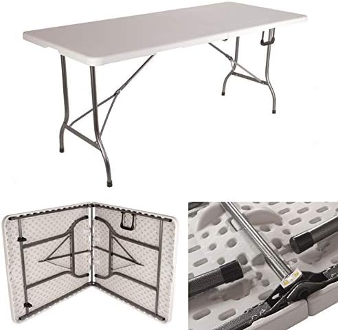 Set di 2 tavoli pieghevoli portatili 180 cm per campeggio o ricevimento - Ysert