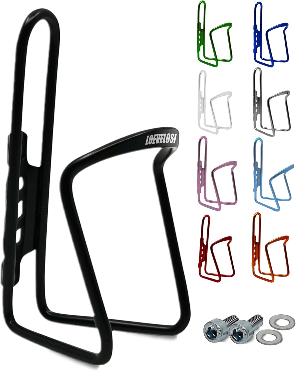 Portabottiglie per bicicletta, verde, in alluminio, extra rinforzato, per bici da corsa, mountain bike, bici da trekking, bicicletta per bambini, universale, adatto per bevande con viti di montaggio - Ysert