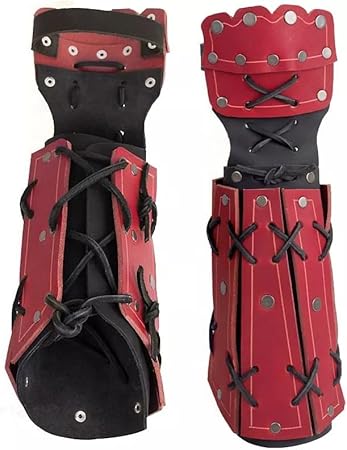 MDFCZXP Medievale Samurai Armatura di Cuoio Bracciale Tiro con L'Arco Braccio Guardia Cavaliere Guanto Wristband - Ysert