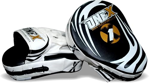 ONEX Focus Pads, Hook & Jab muffole, Boxe per addestramento, Resistente Pelle Sintetica Curvo Gancio a mantide e Cuscinetti per Colpi rapidi - Ysert