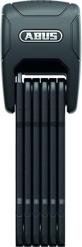 ABUS lucchetto pieghevole bordo granit™ xplus 6500ka/90 black sh - lucchetto per bici flessibile e sicuro con allarme e protezione extra sulle articolazioni - con porta lucchetto - lunghezza 90 cm - Ysert