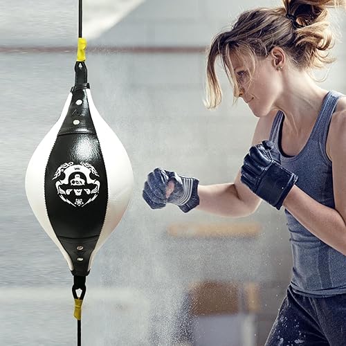 Sacco da boxe a doppia estremità, per adulti, antistress, per adolescenti e adulti, attrezzatura per il fitness e la boxe, per allenamento a casa - Ysert
