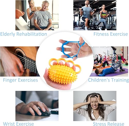 3 Pezzi Pallina Antistress Mano Terapia, Palla per Allenamento Delle Mani, Barella per Dita in Silicone per la Terapia Delle Mani per l'artropatia, Palline Antistress Terapeutiche - Ysert