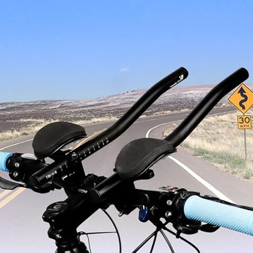 AEIOFU Barre aerodinamico Manubrio pentola per pentola Manubrio Bici in Lega di Alluminio Braccio Riposo aerodomane Triathlon Aero - Ysert