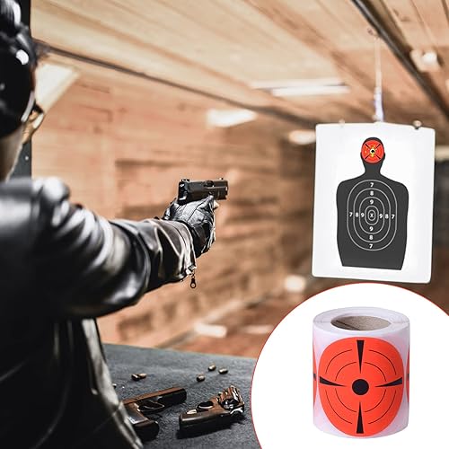200 Pezzi 3 Pollici Bersagli di Tiro Reattivi Bersaglio Autoadesivo Target Pasters Adesivi per Bersagli Rotonda Rotolo di Bersaglio Bersagli Reattivi per Addestramento al Tiro (Rosso) - Ysert