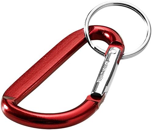 5 moschettoni a molla in alluminio, per campeggio, pesca, escursionismo o viaggi con anello portachiavi - Ysert