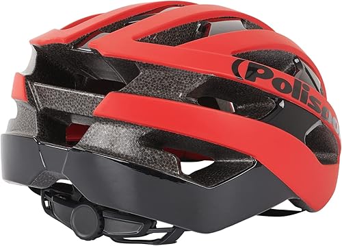 Polisport Helmet Light PRO (L=58/62), Casco Unisex-Adult, Rosso Opaco/Nero, L - Ysert