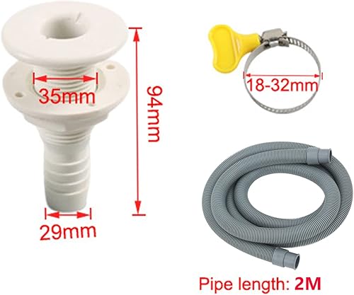 Tubo per Pompa di Sentina a Prova di Tenuta Kit Idraulico per Pompa di Sentina Marina con Fascette Stringitubo Passascafo per Barche Yacht Camper - Ysert