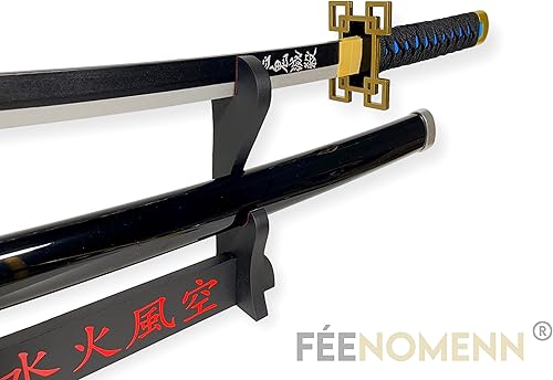 Katana Demon Slayer Muichiro Tokito 95 cm – Lama in legno – Supporto giapponese incluso - Ysert