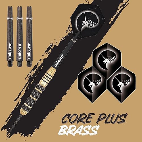 Unicorn Core Plus Brass, Freccette in Acciaio. Unisex Adulto - Ysert