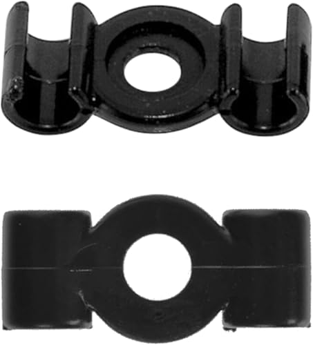 5x Guida Guaina Bici Doppia Cavo Freno Deragliatore Fissaggio Bicicletta MTB Nero - Ysert